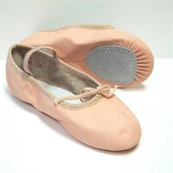 1060 Ballet in leather, leather upper, slitp suede sole